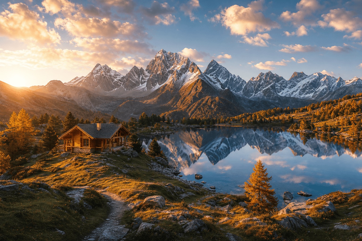 Gemütliches Bergchalet am Alpensee
