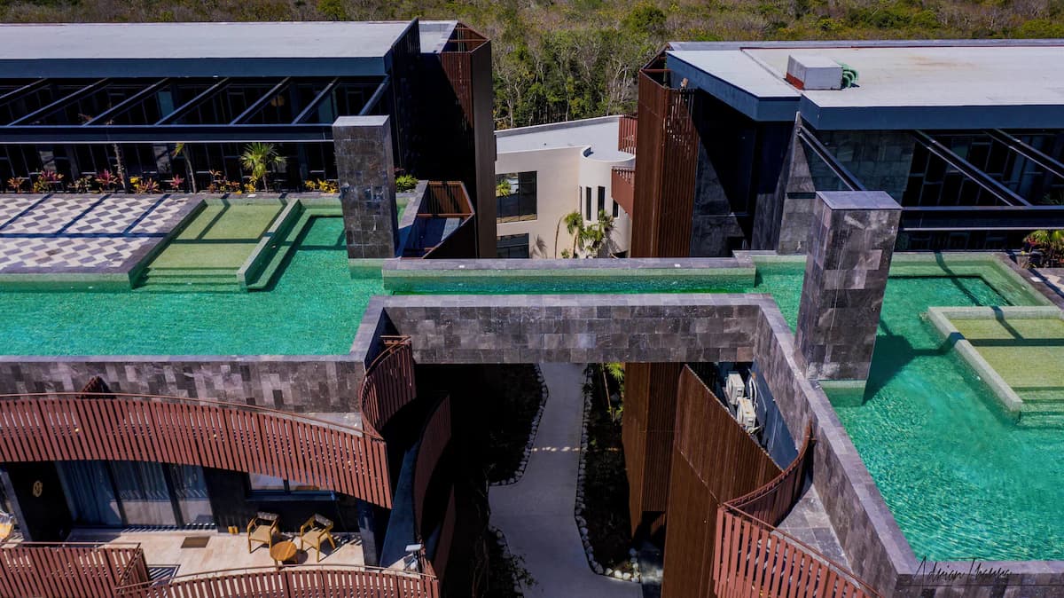 Seascape Tulum Condo, in Strandnähe mit Dachterrasse und Infinity-Pool mit Meerblick - Außenbereich