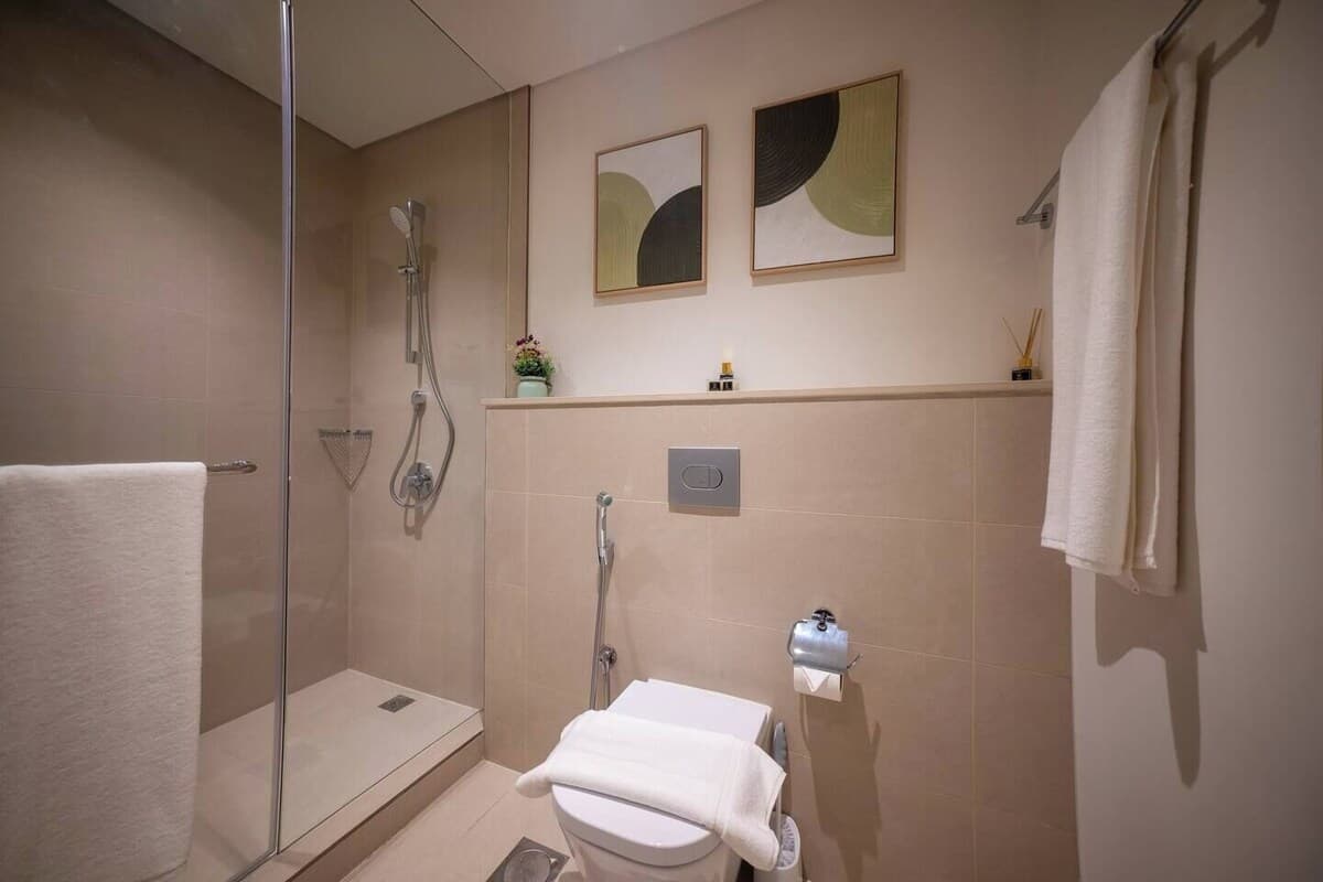 Lavish House On 54th Floor With Best Burj Khalifa View Connected To Dubai Mall - Badezimmer