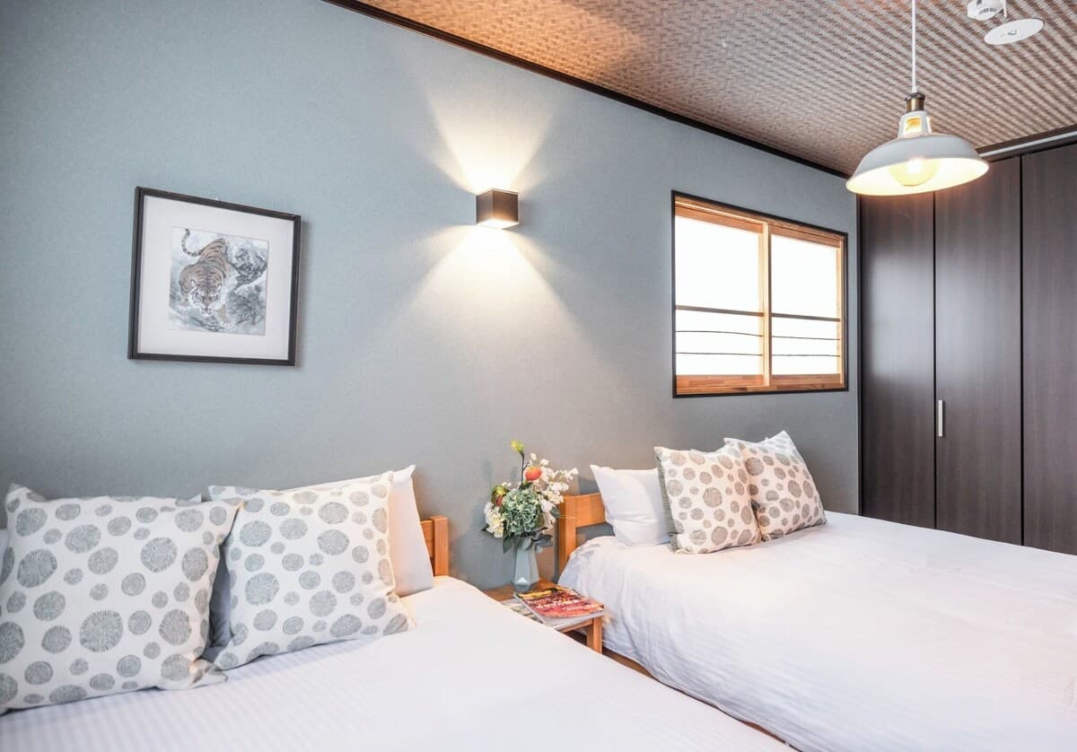 3 Minuten Fußweg zum Hankyu Arashiyama Max 5 ppl 1F 2F Haus - WushiArashiyama / Kyoto - Schlafzimmer