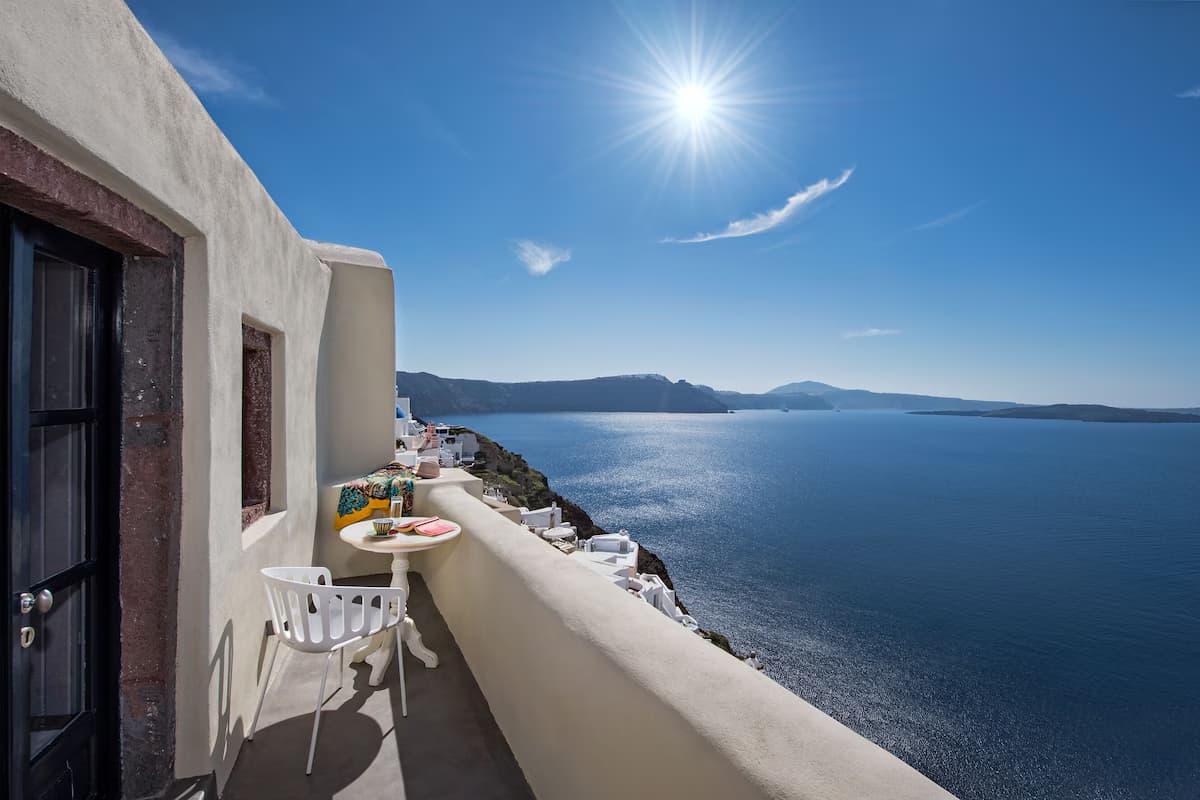 Aerie schönes Haus, das Herz von Oias traditioneller Siedlung, Caldera-Aussicht - Außenbereich
