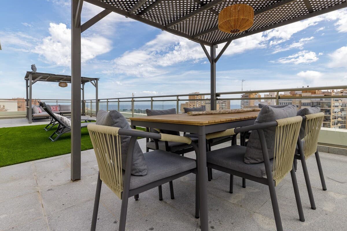 Penthouse Malagueta mit Meerblick - Außenbereich