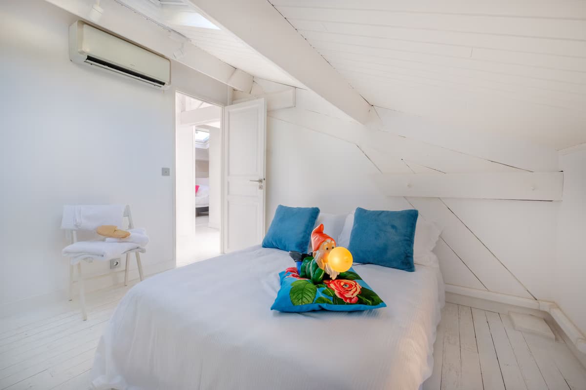 Ferienwohnung 'De luxe Bluesky' mit Terrasse, Balkon & WLAN - Schlafzimmer