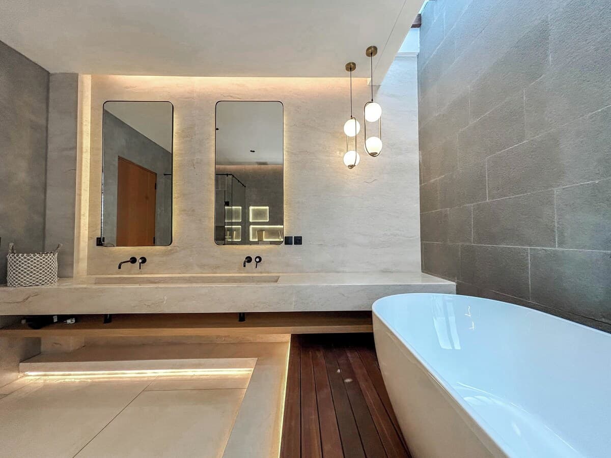 Atemberaubende, 3-Schlafzimmer-Villa in Canggu mit Billard - Badezimmer