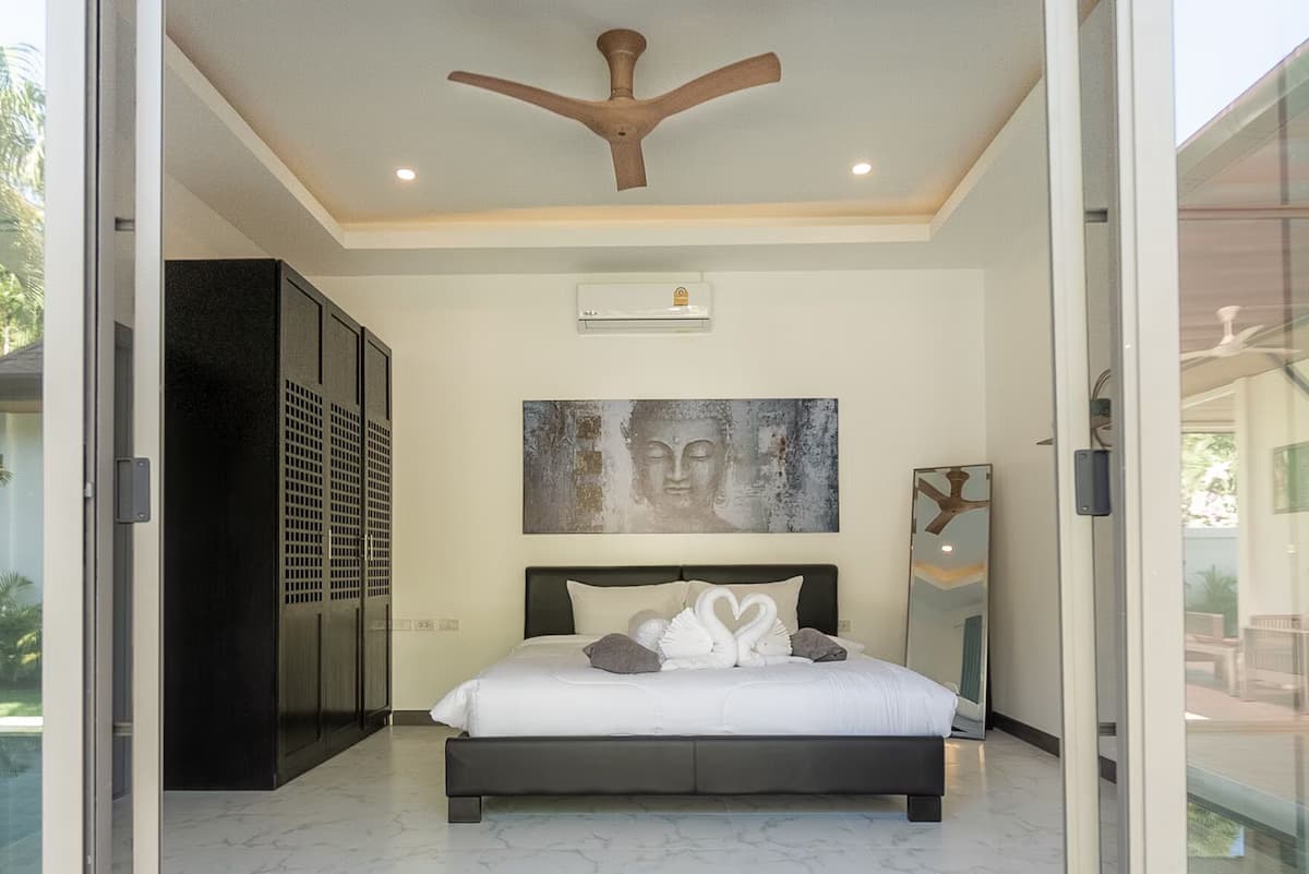 Villa Akala. Ruhige Pool-Villa, 3 Schlafzimmer, Rawai - Schlafzimmer