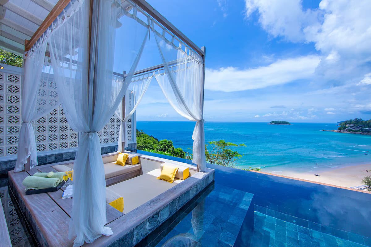 Villa mit Infinity-Pool und 1 Schlafzimmer am Strand in Kata - Pool