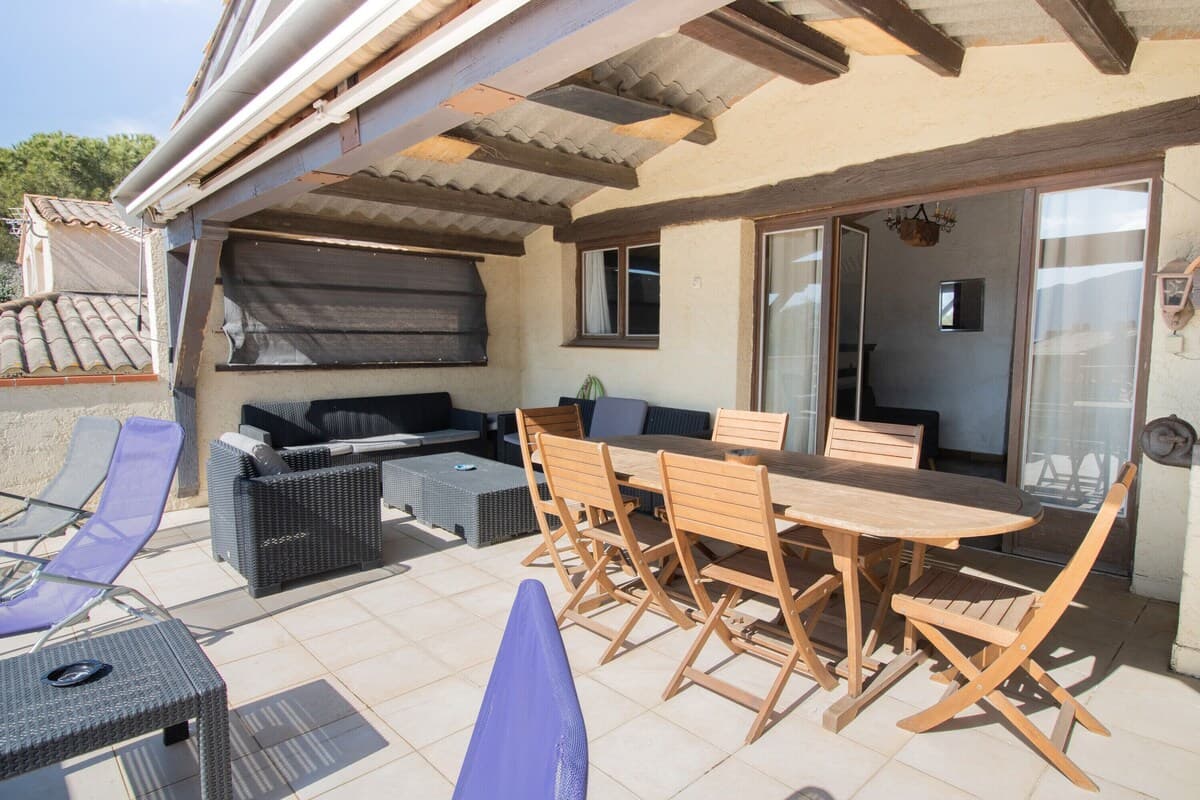 Ferienwohnung 'Figuera T4 Grande Terrasse Vue Mer' mit Meerblick, WLAN und Klimaanlage - Außenbereich