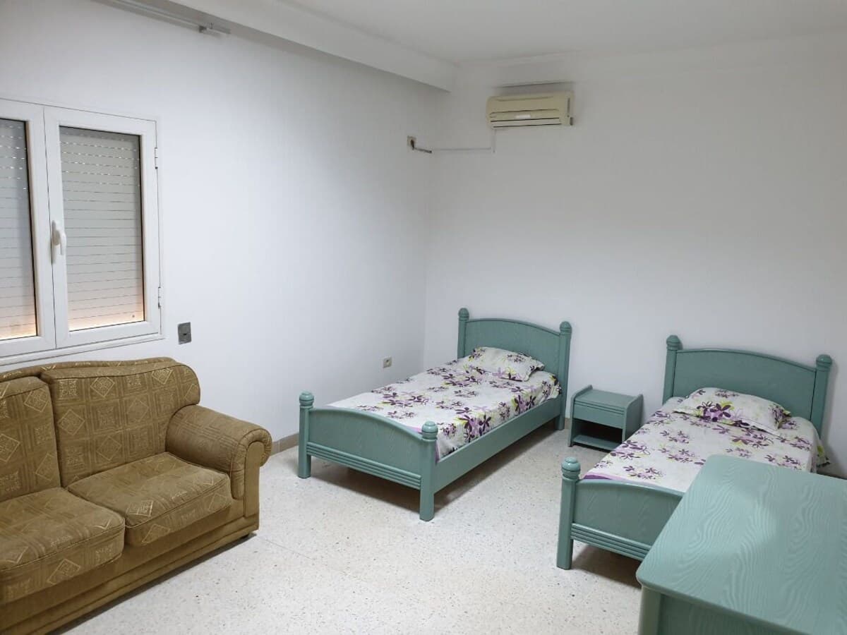 Erstaunliche 3-Zimmer-Wohnung 2 Minuten zum besten Meer in Sousse - Schlafzimmer